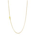 Collana con la croce laterale argento dorato
