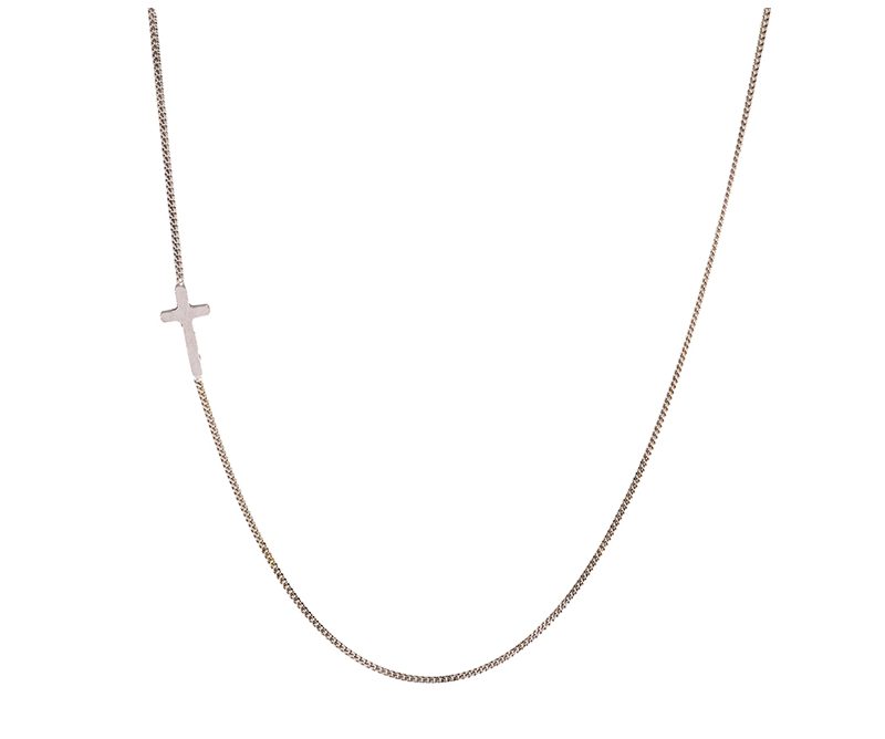 Collana con la croce laterale argento