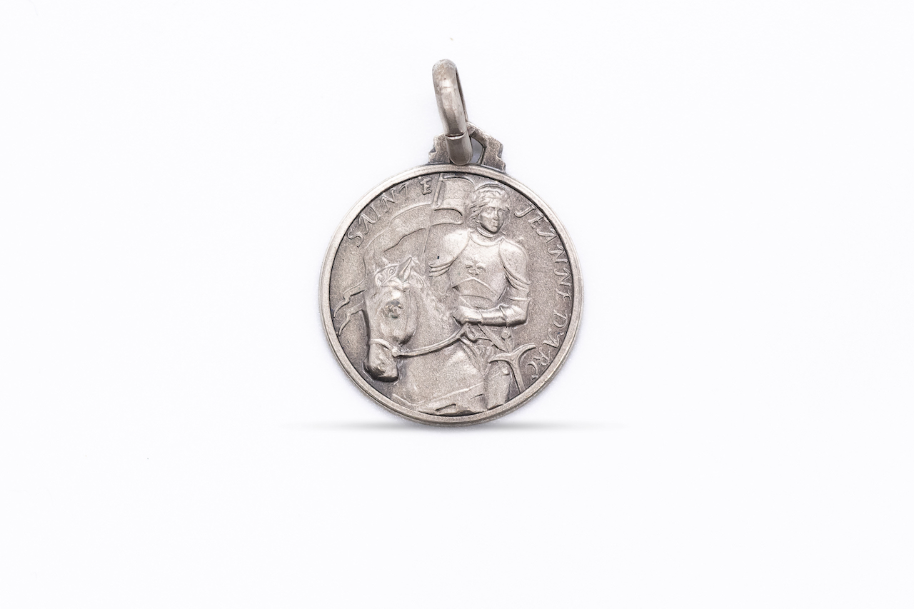 santa_giovanna_darco Ciondolo Medaglia Santa Giovanna D'Arco - immagine 1