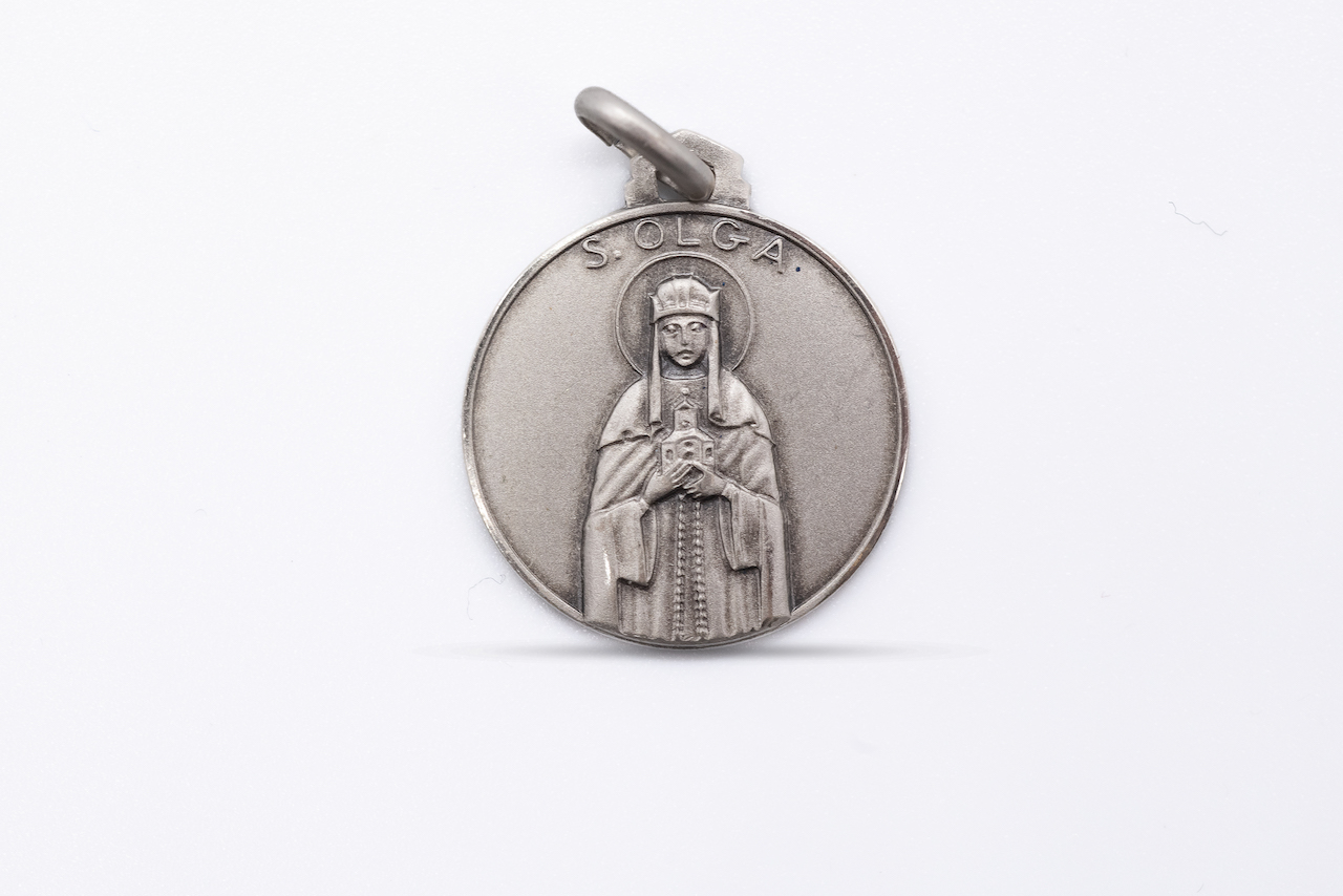 santa_olga Ciondolo Medaglia Santa Olga in Argento 925 - immagine 1
