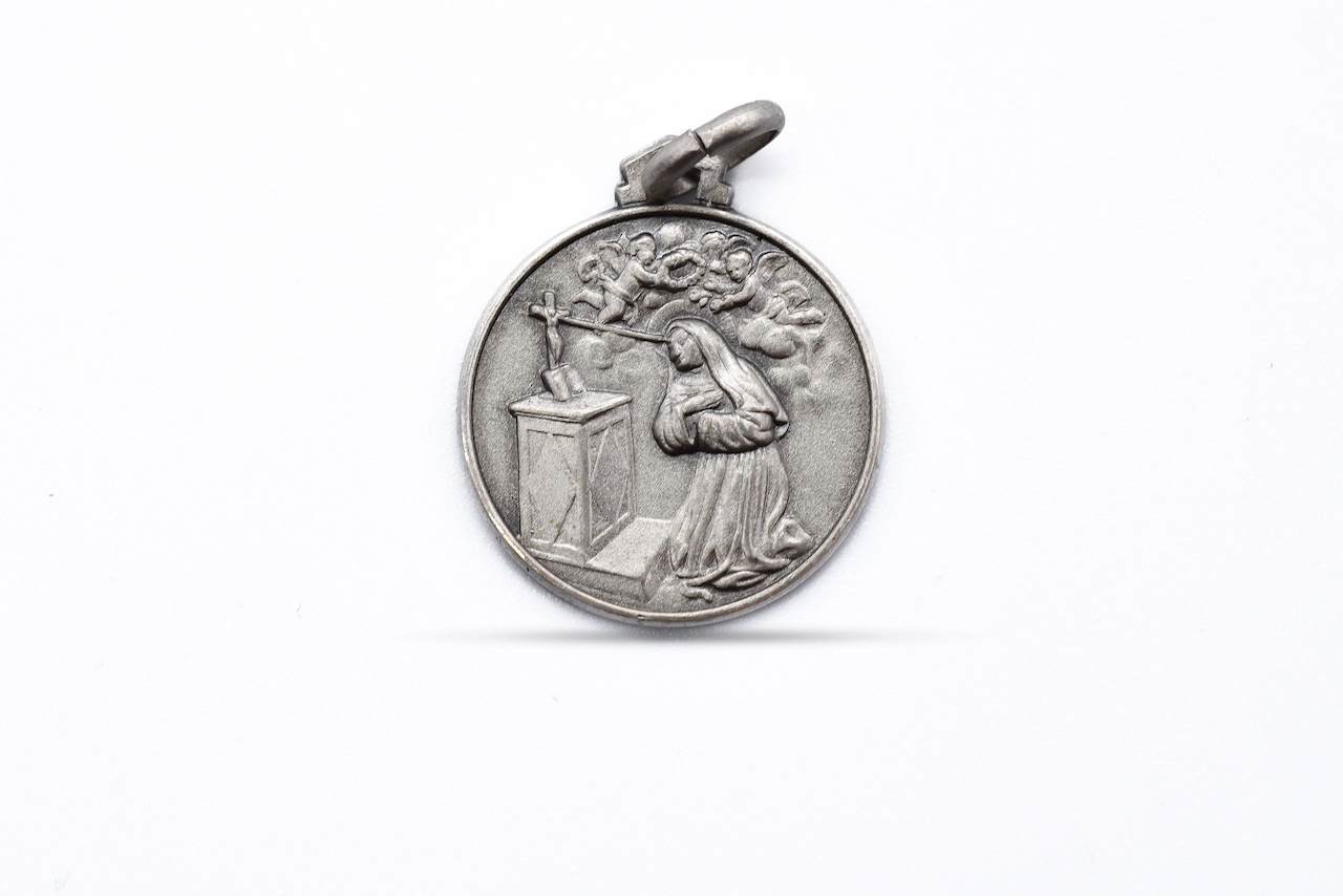 santa_rita Ciondolo Medaglia Santa Rita in Argento 925 - immagine 1