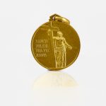 Ciondolo Medaglia Sant'Elena in Oro 18kt