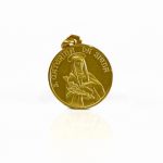 Ciondolo Medaglia Santa Caterina da Siena in oro 18kt