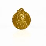Ciondolo Medaglia Santa Chiara in oro 18kt