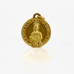 Ciondolo Medaglia Santa Elisabetta d'Ungheria in oro 18kt
