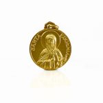 Ciondolo Medaglia Santa Eugenia in oro 18kt