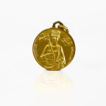Ciondolo Medaglia Santa Giulia in oro 18kt