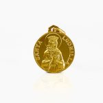 Ciondolo Medaglia Santa Ludmilla in oro 18kt