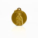 Ciondolo Medaglia Santa Olga in oro 18kt