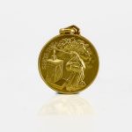 Ciondolo Medaglia Santa Rita in oro 18kt