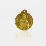 Ciondolo Medaglia Santa Valentina in oro 18kt