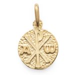 Medaglia Doppia con la Croce della Pace e Mater Ecclesiae in Oro Giallo 18 kt