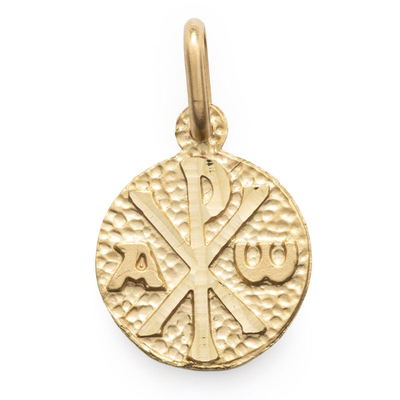 Medaglia Doppia con la Croce della Pace e Mater Ecclesiae in Oro Giallo 18 kt