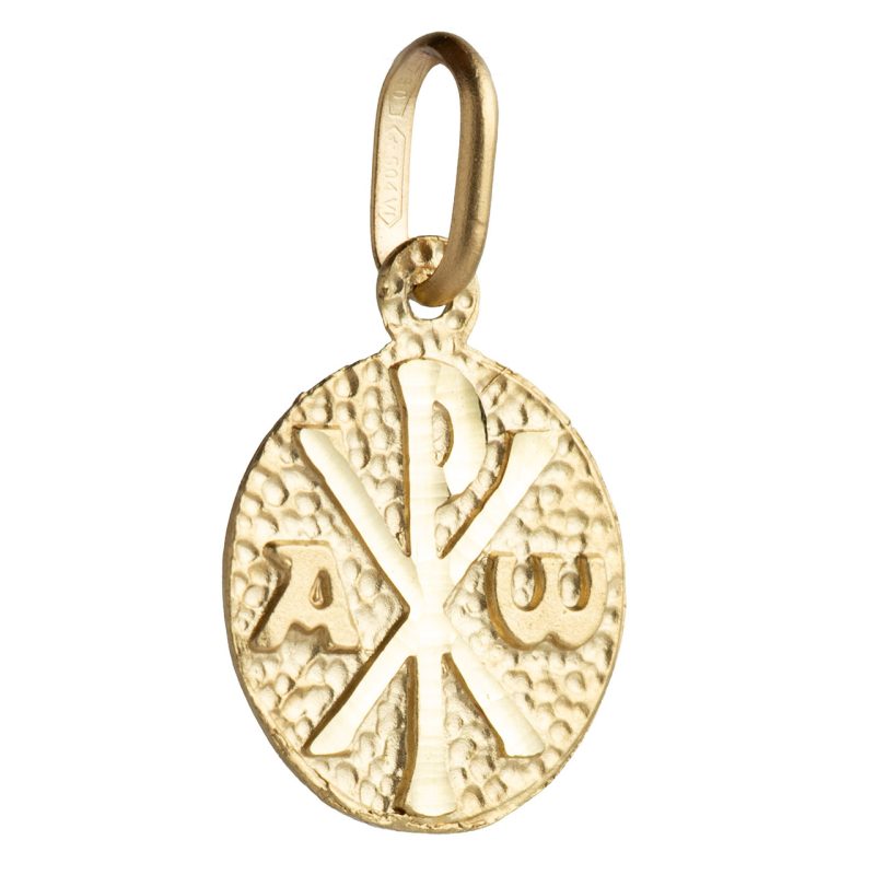 Medaglia Doppia con la Croce della Pace e Mater Ecclesiae in Oro Giallo 18 kt