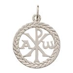 Medaglia con la Croce della Pace in Argento 925 (Monogramma di Cristo)