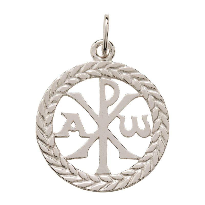 Medaglia con la Croce della Pace in Argento 925 (Monogramma di Cristo)
