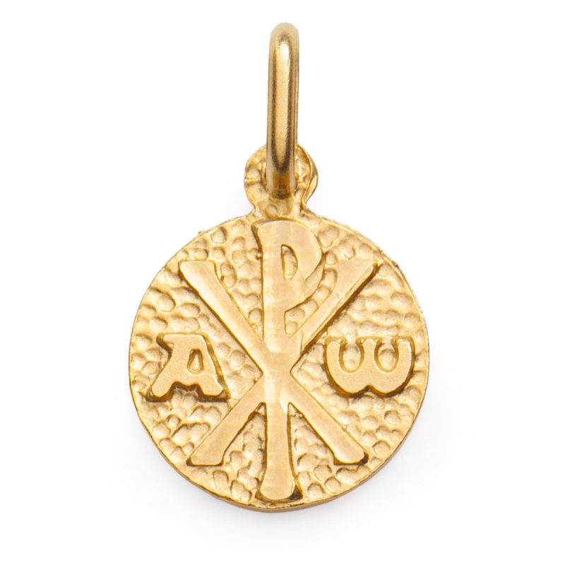 Medaglia Doppia con la Croce della Pace e Mater Ecclesiae in Argento 925 Dorato