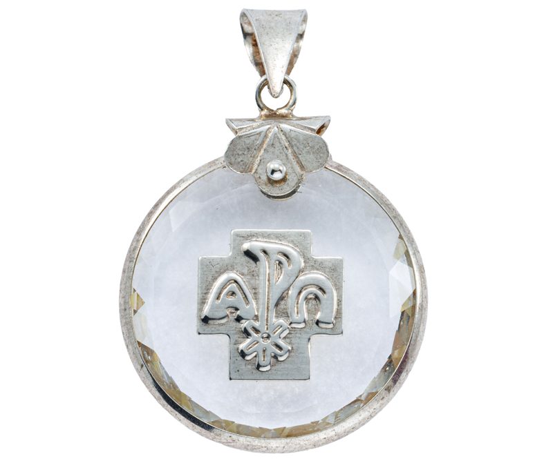 Medaglia con la Croce della Pace in Argento 925 e Cristallo