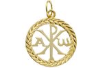 Medaglia con la Croce della Pace in Oro Giallo 18 kt