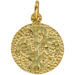 Medaglia Doppia con la Croce della Pace e Mater Ecclesiae in Oro Giallo 18 kt