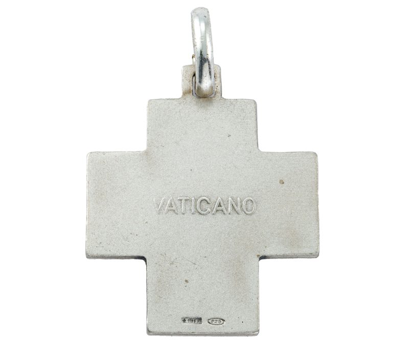 Croce della Pace con scritta Vaticano in Argento 925