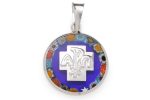 Medaglia con la Croce della Pace in Argento 925 e Vetro di Murano