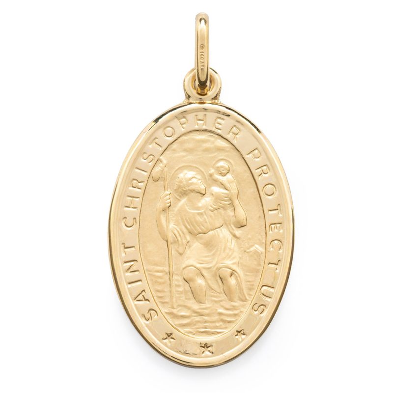 Medaglia San Cristoforo in Oro 18 kt giallo