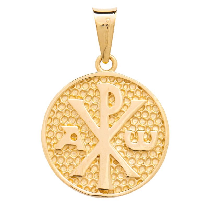 Medaglia della Pace con immagine Mater Ecclesiae in oro bianco e giallo 18kt