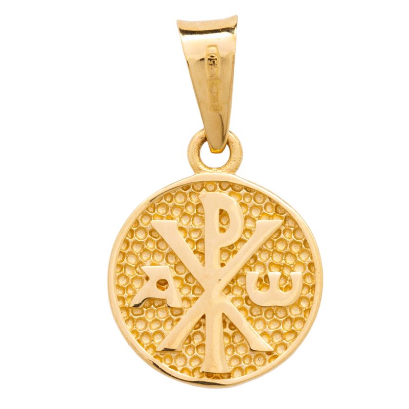 Medaglia della Pace con immagine Mater Ecclesiae in oro bianco e giallo 18kt