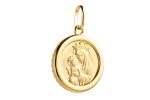 Medaglia della Pace con immagine Mater Ecclesiae in oro 18kt giallo e cristalli - immagine 3