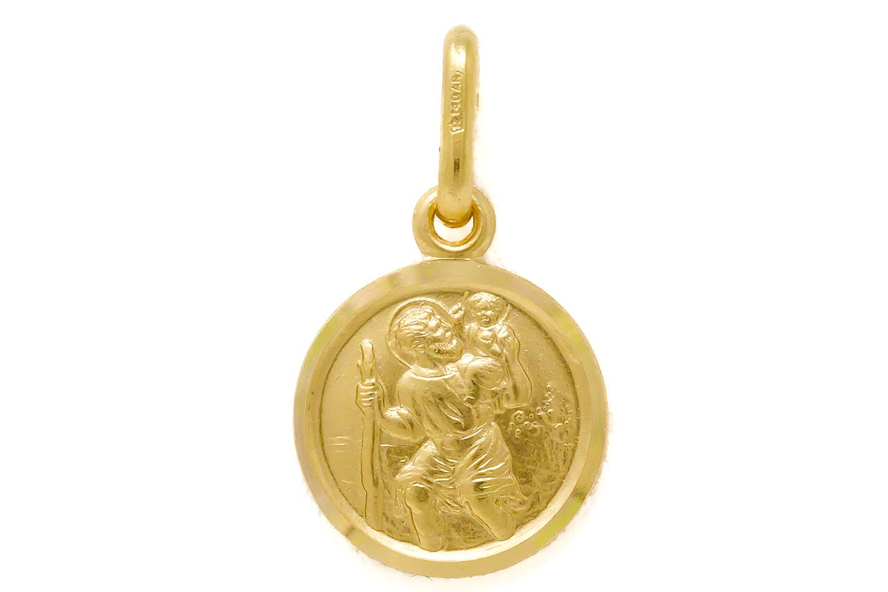 Medaglia San Cristoforo in Oro 18 kt giallo