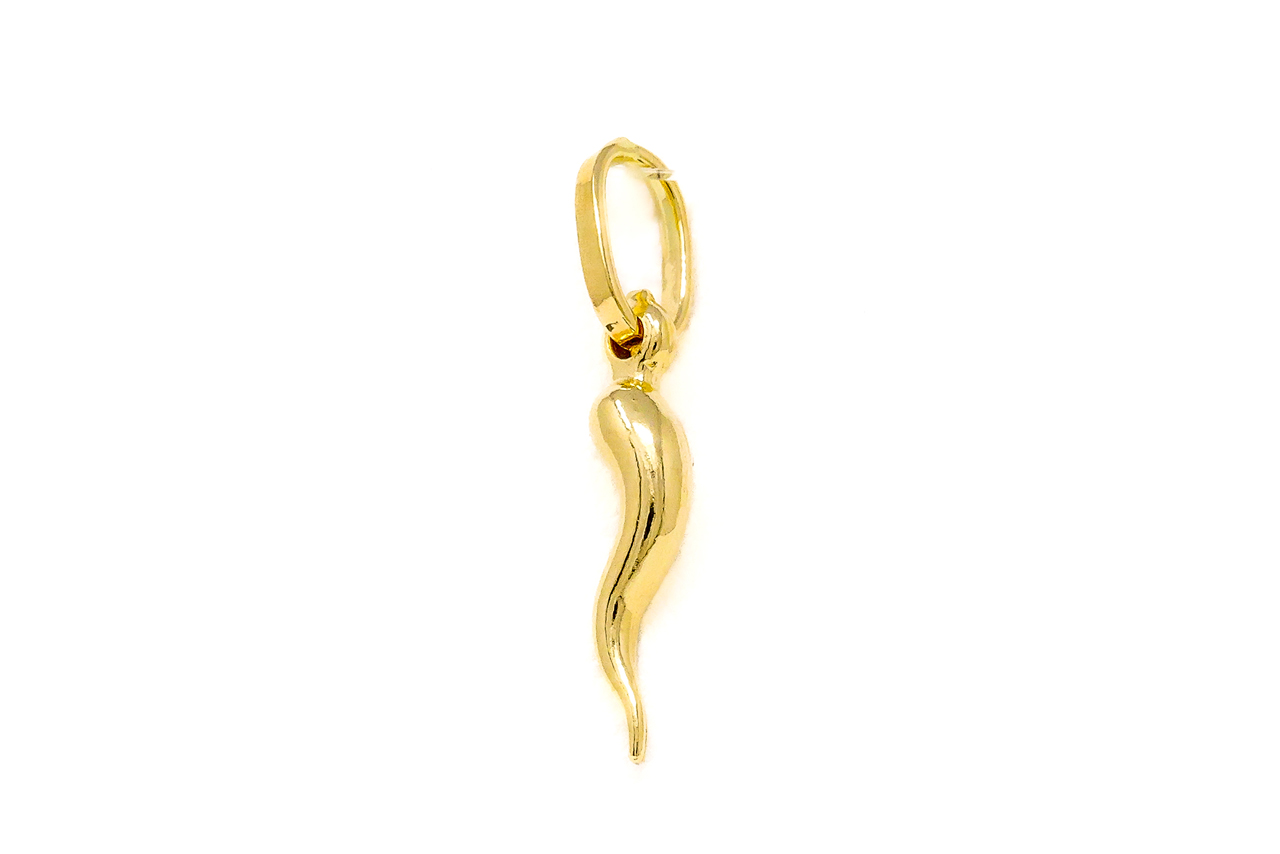 Ciondolo Corno Piccolo in Oro 18 kt giallo