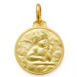Medaglia Angelo Custode in Argento dorato