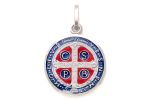 Medaglia San Benedetto in Argento 925 e smalto