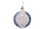 Medaglia San Benedetto in Argento 925 e smalto - immagine 2