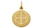 Medaglia San Benedetto in Argento 925 dorato