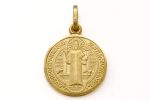 Medaglia San Benedetto in Argento 925 dorato - immagine 2
