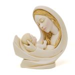 Statua Madonna con Bambino in polvere di marmo