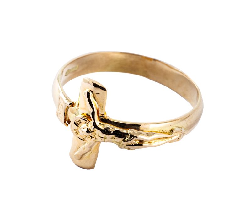 Anello con la Croce oro giallo