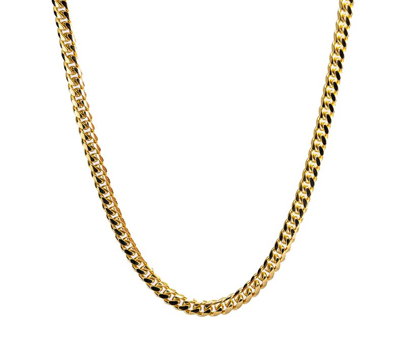 Catena Barbazzale spessa in Argento 925 dorato