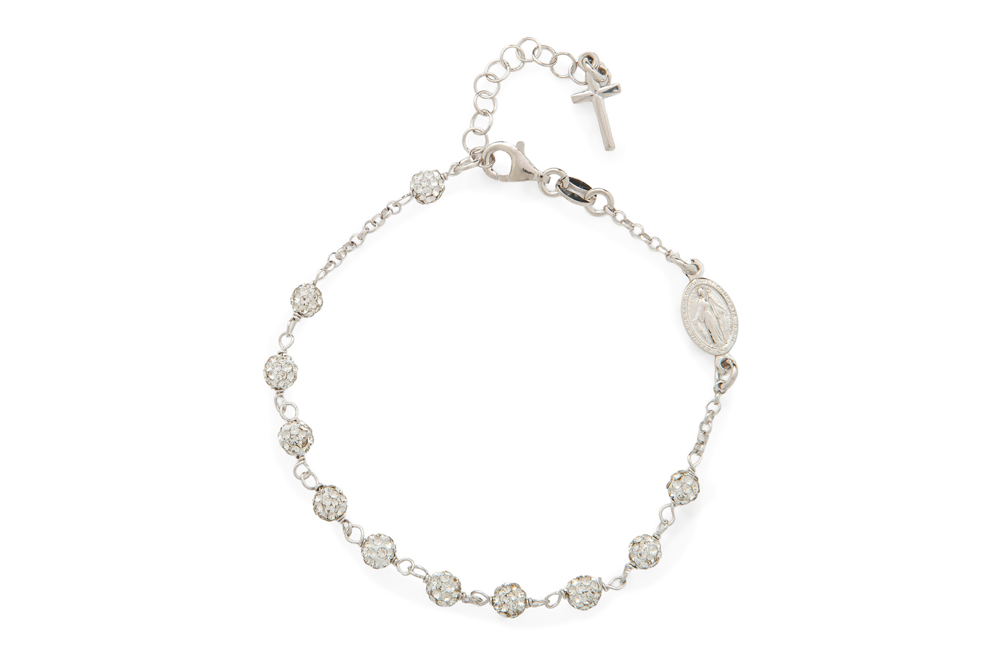 _MG_0985 Bracciale decina con zirconi e medaglia Miracolosa