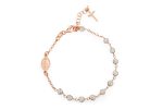 Bracciale decina con zirconi e medaglia Miracolosa
