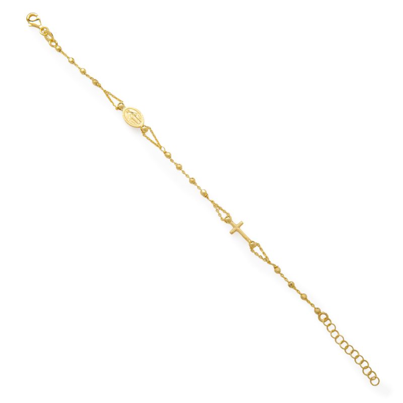 Bracciale con la medaglia Miracolosa e croce laterale