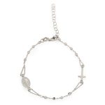 Bracciale con la medaglia Miracolosa e croce laterale