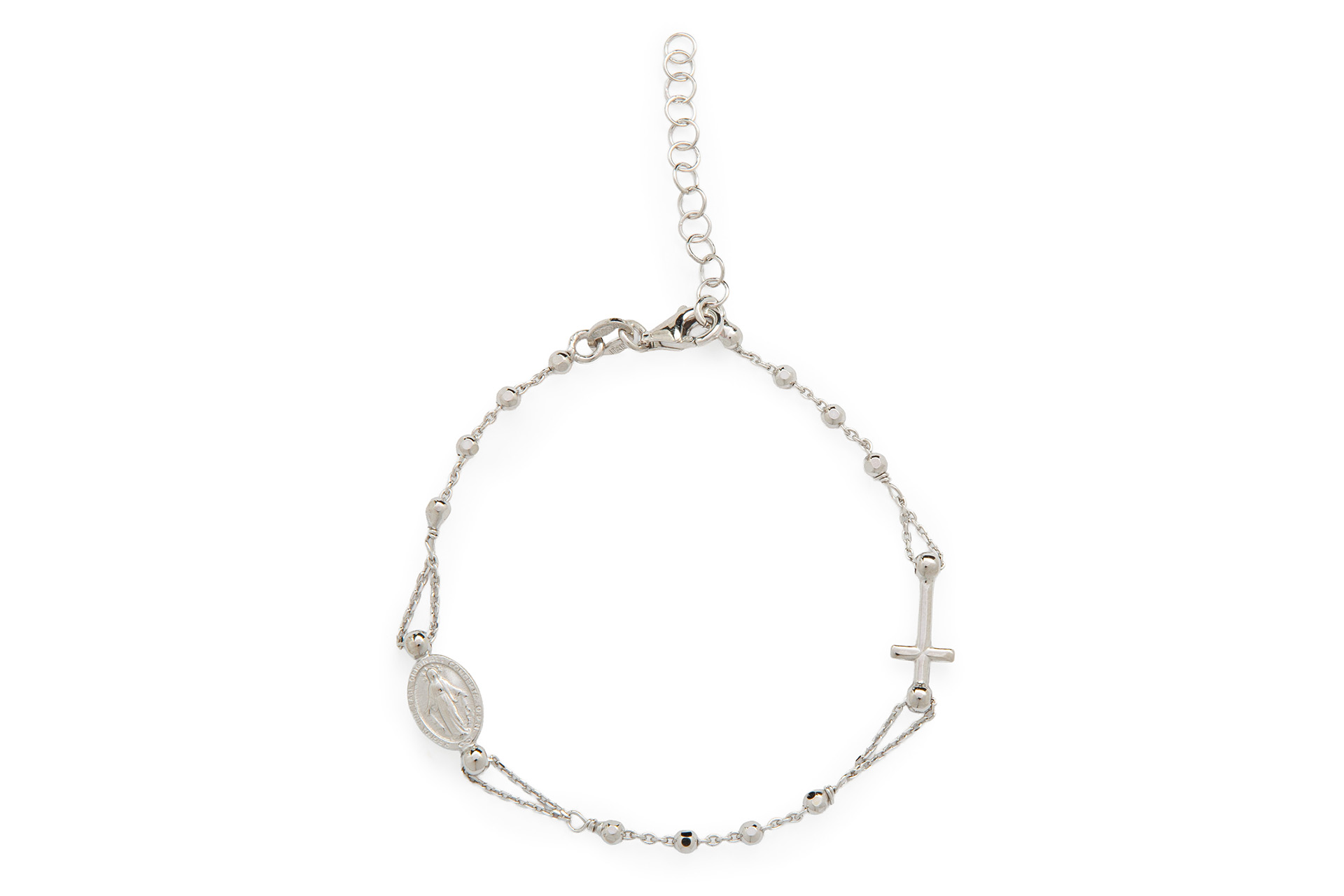 _MG_1001 Bracciale con la medaglia Miracolosa e croce laterale