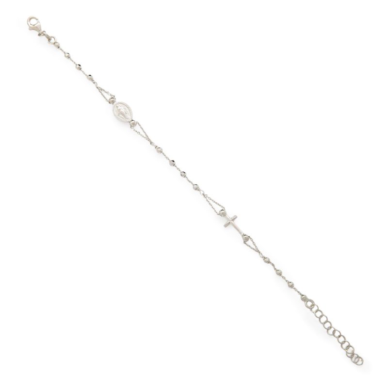 Bracciale con la medaglia Miracolosa e croce laterale