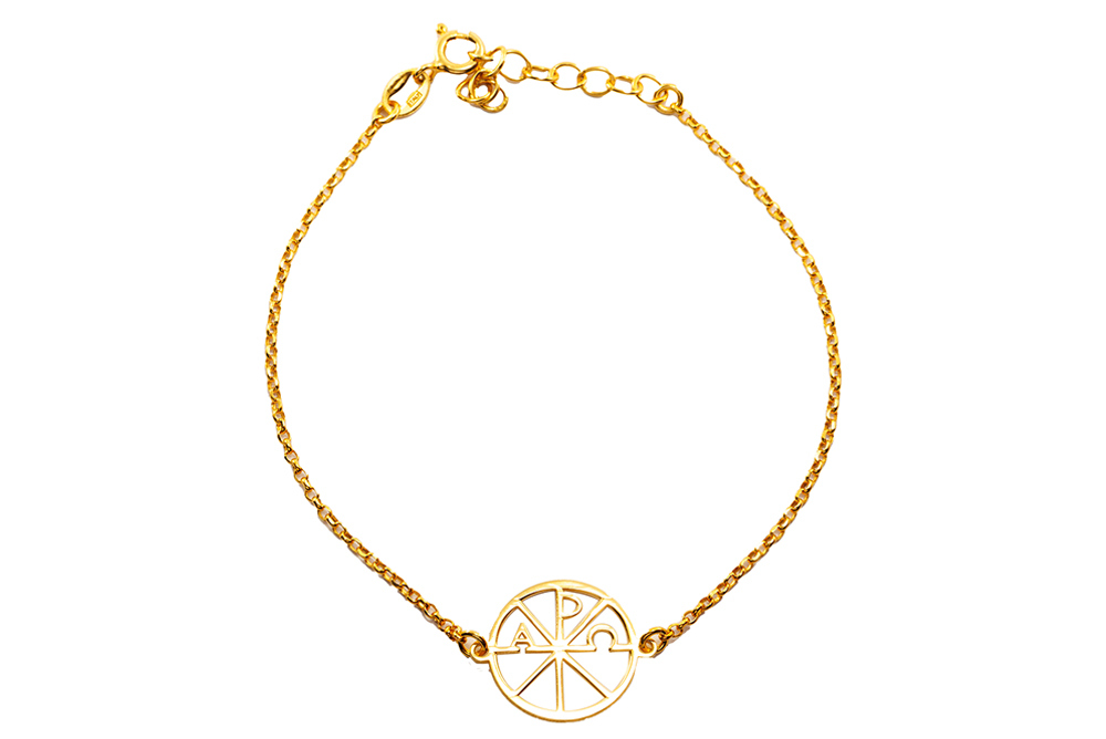 _MG_3399 bracciale con medaglia della pace in argento dorato