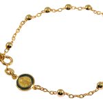Bracciale Decina con Medaglia di San Benedetto in Argento dorato