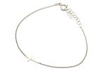 Bracciale con Croce Laterale in Argento 925