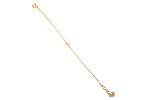 Bracciale con Croce Laterale in Argento 925 dorat